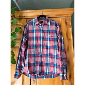 J.Crew Slim Fit Plaid Button-Down Shirt Men’s Large 100% Cotton